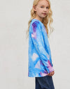 Girls Tie-Dye Twist Front Long Sleeve Top