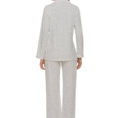 Collared Neck Loungewear Set with Pocket