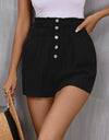 Pocketed High Waist Shorts