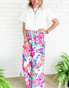 Printed Wide Leg Pants