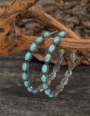 Artificial Turquoise C-Hoop Earrings