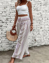 Printed Wide Leg Pants