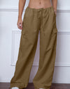 Drawstring Waist Pants with Pockets