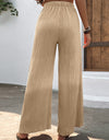 Textured High-Waist Wide Leg Pants