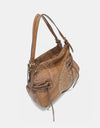 Nicole Lee USA Side Braided Tassel Inlaid Rhinestone Embroidery Hobo Bag