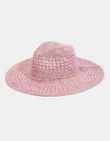 Fame Checkered Straw Weave Sun Hat