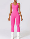 Cutout Racerback Active Jumpsuit