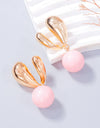 Alloy Drip Oil Bunny Earrings