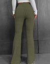 Ribbed High Waist Bootcut Pants