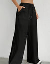 Drawstring Wide Leg Pants