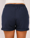 Drawstring Waist Cuffed Shorts