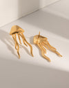 18K Gold-Plated Stainless Steel Jellyfish Earrings