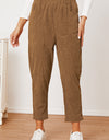 Pocketed Elastic Waist Pants