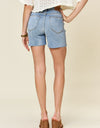 Judy Blue Full Size High Waist Raw Hem Denim Shorts