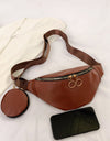 PU Leather Sling Bag with Small Purse