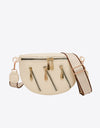 PU Leather Multi Zipper Shoulder Bag