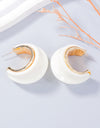 Alloy Drip Oil C-Hoop Earrings