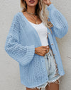 Openwork Button Front Cardigan