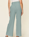 Double Take Full Size Texture Smocked Waist Wide Leg Pants