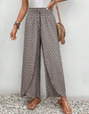 Tied Printed Wide Leg Pants