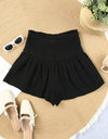 Smocked Wide Waistband Shorts