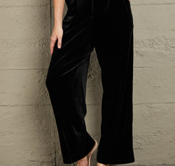 Loose Fit High Waist Long Pants with Pockets