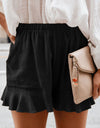 Full Size Ruffled Elastic Waist Shorts