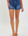 RISEN High Waist Side Slit Denim Shorts