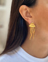 18K Gold-Plated Stainless Steel Jellyfish Earrings