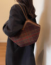 Plaid Print Tote Bag