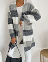 Striped Long Sleeve Duster Cardigan