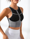 Color Block Round Neck Active Tank