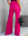 Front Slit Flare Leg Pants