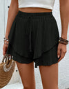 Tied Layered High Waist Shorts