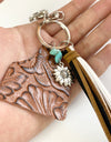 Turquoise Fringe Detail Key Chain