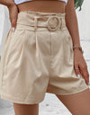 Belted Shorts with Pockets