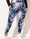 Plus Size Floral Print Legging