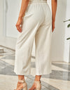 Drawstring Paperbag Waist Wide Leg Pants