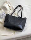 PU Leather Straps Large Tote Bag