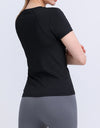 Round Neck Short Sleeve Active Top