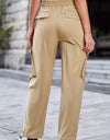 Drawstring High Waist Cargo Pants