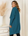 Long Sleeve Open Front Longline Cardigan