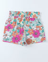 Floral Elastic Waist Shorts