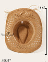 Fame Cowrie Shell Beaded String Straw Hat