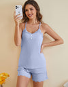 Ribbed Scoop Neck Top and Shorts Lounge Set