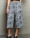 Ninexis Leopard High Waist Flowy Wide Leg Pants with Pockets