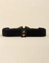 Double Buckle PU Leather Belt