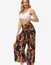 Floral Tie-Waist Tiered Culottes