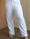 Active Usa Plus Size Elastic Waist Wide Leg Pants