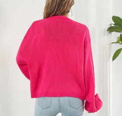 Floral Open Front Long Sleeve Cardigan